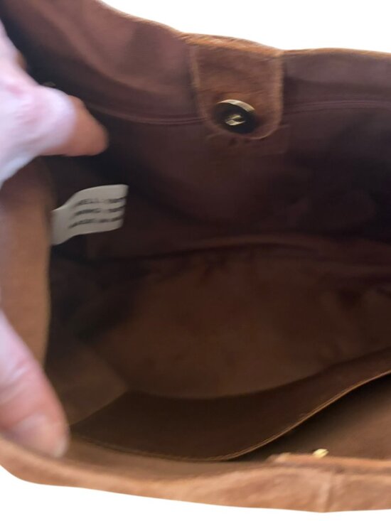 Haute Hippie Bohemian Festive Fringe Cognac Genuine Suede Hobo Bag/Purse - Picture 6 of 7